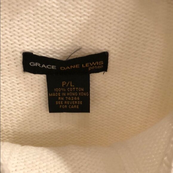 New vintage Grace Dane Lewis mock neck fisherman knit sleeveless vest sweater - Picture 5 of 10